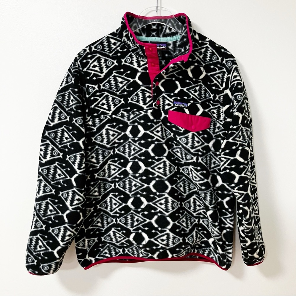 Patagonia | Black Synchilla Snap Pullover Fleece L Cabincore Gorpcore Outdoors